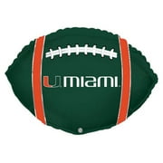 21 inch University Of Miami Hurricanes Football Foil Mylar Balloon - Party Supplies Decorations