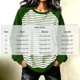 thumbnail image 3 of LUVDA Women's Raglan Stripe Crew Neck Sweatshirt Contrasting Sleeves Relaxed Fit Fall Pullover, 3 of 6
