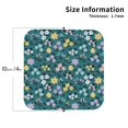 thumbnail image 3 of Pofeuu Floral Print Leather Coasters Set of 6, Round Cups Mugs Mat Pad for Home Kitchen Heat Resistant Drink Coasters,Square, 3 of 7