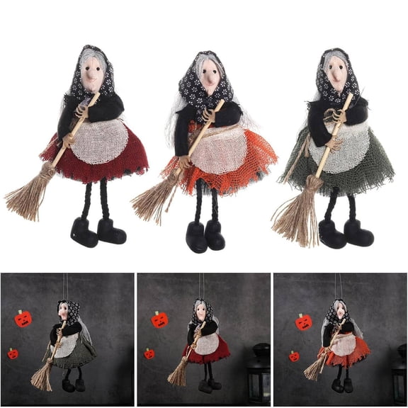 Clearance Hangs under $10,Witch Dolls Hanging Pendant For Halloween Festives Indoor Outdoor Decorations Garden Embellishment