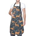 thumbnail image 2 of Rateoe Reindeer Aprons with Pocket,Men Womens Aprons Waterproof Adjustable Cooking Aprons for Kitchen Gardening and Salon, 2 of 7
