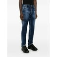 thumbnail image 3 of Dsquared2 Slim Fit Distressed Blue Denim Jeans With Paint Splatters (Men's), 3 of 5