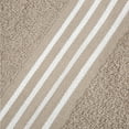 thumbnail image 3 of Lavish Home Rio Ensemble de 8 Serviettes 100 % Coton - Blanc & Taupe, 3 of 5