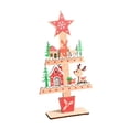 thumbnail image 3 of Adorno para árbol de Navidad, centro de mesa, suministros para fiestas, vacaciones, colorido, hogar, arte independiente de madera, letrero decorativo Estilo E, 3 of 8