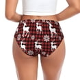 thumbnail image 3 of Womens Underwear Plaid Reindeer Snowflakes Cuteness No Show Seamless Underwear for Women, Soft Stretch Women's Panties, Hipster Ladies Panties Bikini Underwear Briefs, 3 of 6