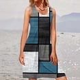 thumbnail image 1 of SMihono Robe d'Été Grande Taille pour Femmes 2023 Été Mode Bord de Mer Décontractée Imprimée Sans Manches à Col Rond, 1 of 6
