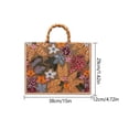 thumbnail image 4 of Composite Shoulder Bag Large Capacity Sequin Women Linen Lady Shopping (Orange), 4 of 7
