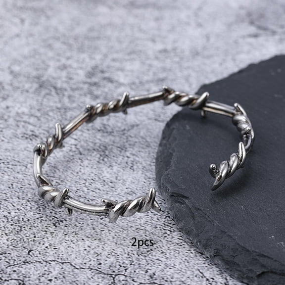 DESIGNICE Retro Twisted Cuff Bangle Bracelet Metal Crown of Thorns,Barbed Wire Bracelet for Men Women
