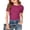 Hot Pink, variant on RTKFRFLM Girls Basic Ribbed Top Short Sleeve Round Neck Solid Color T-Shirt White 9-10 Years
