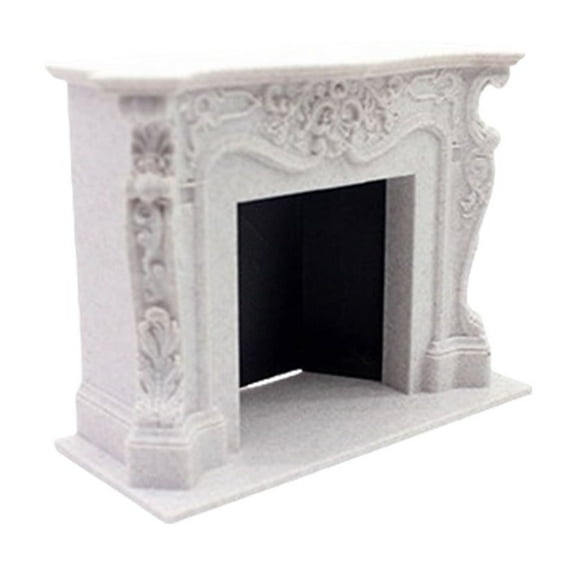 Zeiwohndc Display Fireplaces Realistic Mantel Zakka Model Toy for 1:12 Scale