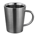 thumbnail image 2 of Taza de café del acero inoxidable Taza Aislada Pared Doble Complimentos Fondo Antideslizante - Plata Magideal Taza de café del acero inoxidable, 2 of 7