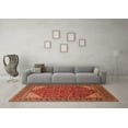 thumbnail image 3 of Ahgly Company Indoor Square Oriental Orange Industrial Area Rugs, 4' Square, 3 of 4