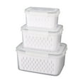 thumbnail image 2 of Vestitly Fruit Vegetable Storage Containers For Fridge Draining Fresh Containers Removable Produce Storage Containers Large Organizer With Lid Colander, 2 of 9
