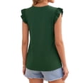 thumbnail image 3 of MOYIKO Tank Tops for Women Trendy Ruffle Sleeve Babydoll Shirts Dressy Casual Flowy Summer Shirts, 3 of 7