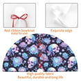 thumbnail image 3 of KLL 48" Christmas Tree Skirt flower Skull in starry sky Xmas Tree Skirts Mat for New Year Xmas Holiday Party Indoor Outdoor Home Decoration, 3 of 5