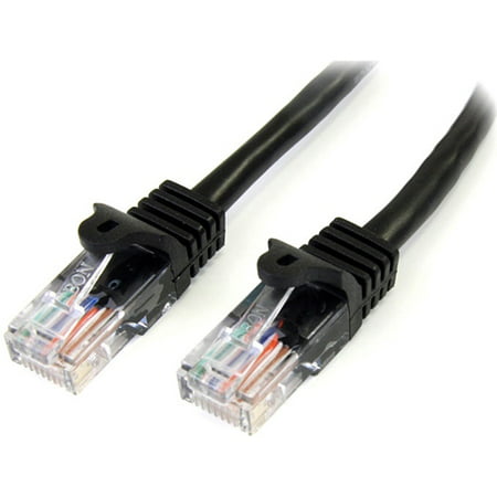 StarTech.com 15 ft Black Cat5e Snagless UTP Patch Cable (Best Cat5e Ethernet Cable)