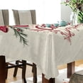 thumbnail image 3 of BZSMCE Square Tablecloth Simple Christmas Bowknot Pattern Tableclothes, 3 of 9