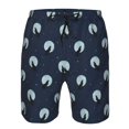 thumbnail image 3 of Balery Wolf And Moon Traje de Baño Estilo Hawaiano para Hombre, Shorts de Secado Rápido con Bolsillos-Medium, 3 of 6