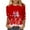Red, variant on Wancir Merry Christmas Shirts Women's 3/4 Sleeve Xmas Tree Vintage Graphic Tee Tops Holidays O-Neck Baseball T Shirt Blouse