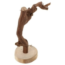 TABLZONE Wooden Parrot Perch Stand Light Brown Durable Bird Training and Playing Platform