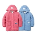 thumbnail image 6 of Esaierr Baby Kids Boys Girls Autumn Winter Hooded Jacket Coat Warm Outwear Mid Length Casual Toddler Thick Hooded Jacket Outerwear Clothes for 3-12Y, 6 of 6