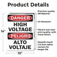 thumbnail image 2 of (2 Pack) High Voltage (Bilingual) OSHA Danger Sign 10 Inch X 14 Inch Vinyl Label Decal Sticker Weather Resistant, UV Protected for Workplace, Business, and Construction Site, Made in, 2 of 7