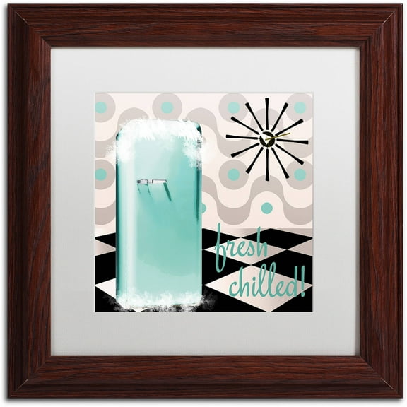 Trademark Fine Art "Fifties Kitchen II" Canvas Art by Color Bakery White Matte, Wood Frame