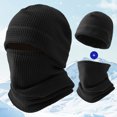 thumbnail image 2 of QSAWXQZ Men's Winter Fleece Balaclava Ski Mask Windproof Full Face Cover Thermal Neck Warmer Hood Free Size, 2 of 4