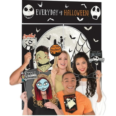 Amscan Nightmare Before Christmas Jack Skellington Decorative Party Supply Set, 17 Pieces