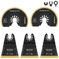 thumbnail image 1 of Oscillating Saw Blades - 5Pcs  Bi-metal Titanium Alloy Coated  Multitool Blades  Quick Release Oscillating Blades  Fast Cutting Saw Blades  with Gasket Adapters  for Wood Plastic Metal Cu, 1 of 10
