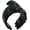 Black, variant on Men's Stainless Steel Hawk Eagle Ring Skyhawk Sculpture Biker Band Silver Gold