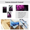 thumbnail image 5 of ZHONGYUTONG Gothic Canvas Wall Art Set of 3 Crow and Rose Art Prints Dark Goth Pictures Halloween Black Crow Painting for Bedroom Bathroom Home Decor Framed (24.00" x 36.00" x 3PCS), 5 of 5