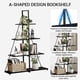 thumbnail image 4 of 4 niveles a-shaped ladder estante de libros: para exposición y almacenamiento organizer para sala de estar y oficina, 4 of 6