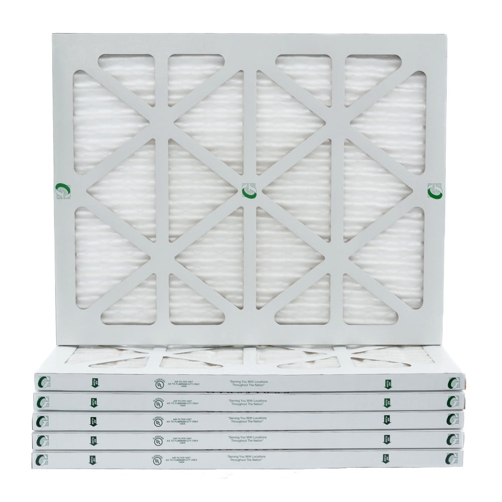 Glasfloss ZL 20x25x1 MERV 10 Pleated AC Furnace Air Filters. 6 PACK
