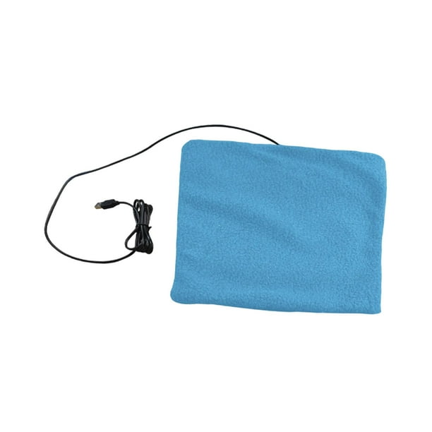 Almohadilla térmica eléctrica USB para mascotas, cojín cálido de invierno, cama para gatos, perros pequeños, conejos, hámsteres, gatitos y cachorros. Azul