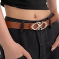 thumbnail image 5 of Only Moment Womens Belts for Dress Star Buckle Aluminum Alloy Elastic Waist Belt Stretchy Thin Belt for Dress Jeans Khaki,One Size, 5 of 5