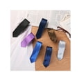 thumbnail image 7 of INSPIRE CHIC Men's Self-Tied Pure Adjustable Necktie Decor Skinny Tie Purple One Size, 7 of 7