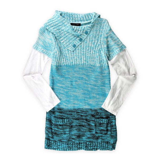 Energie Girls Peyton Suéter Vestido, Verde, XL (18) Energie Suéter