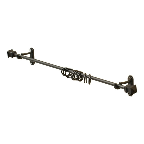 2x 1/12 Mini varillas de riel para cortina, accesorio para cortina de ventana, Mini muebles para el hogar, accesorios para niños y niñas, regalos Negro