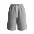 thumbnail image 3 of Bermuda Shorts for Women Knee Length Drawstring Elastic Waist Casual Shorts Summer Workout Athletic Shorts, 3 of 4