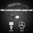 thumbnail image 3 of Cable con interruptor USB Kuymtek de 28 cm macho a hembra para luz, 3 of 9