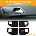 thumbnail image 3 of Cubierta de Tazón de Mango de Puerta Interior para Jeep Wrangler JK 4DR 2011-2017 Marco de Decoración de Mango de Puerta Interior Negro ABS 4 Pcs, 3 of 6