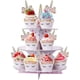 thumbnail image 2 of (30*35 cm) Soporte para cupcakes de unicornio Soporte para cupcakes de cartón de 3 niveles para baby shower Fiesta de cumpleaños infantil Fiesta temática, 2 of 5