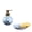 Blue, variant on Creative Ceramic Bathroom Two-piece Set Including Soap Dispenser And Soap Dish