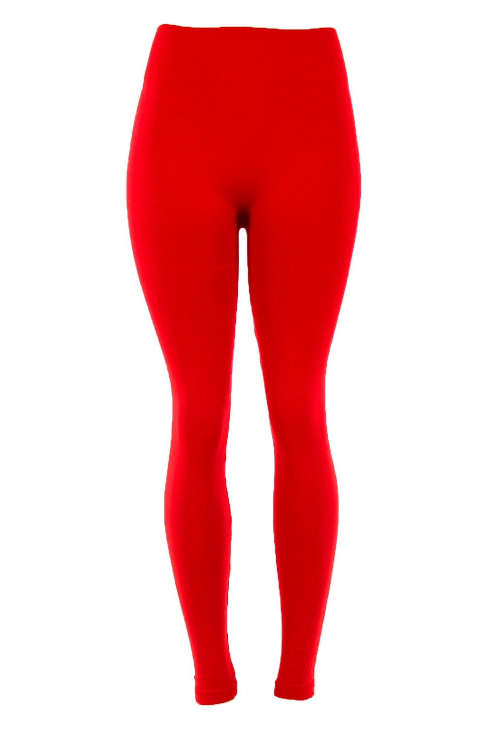 Docele Womens Regular /& Plus Size Fleece Lined Leggings-One Size-Red