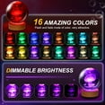 thumbnail image 3 of 3D Mushroom Crystal Ball Night Light with 16 Color LED Wooden Base and Remote Control, Upgraded 3.15 Inch Mushroom Lamp for Kids Friends Birthday Christmas Cute Mushroom Home Décor, 3 of 7