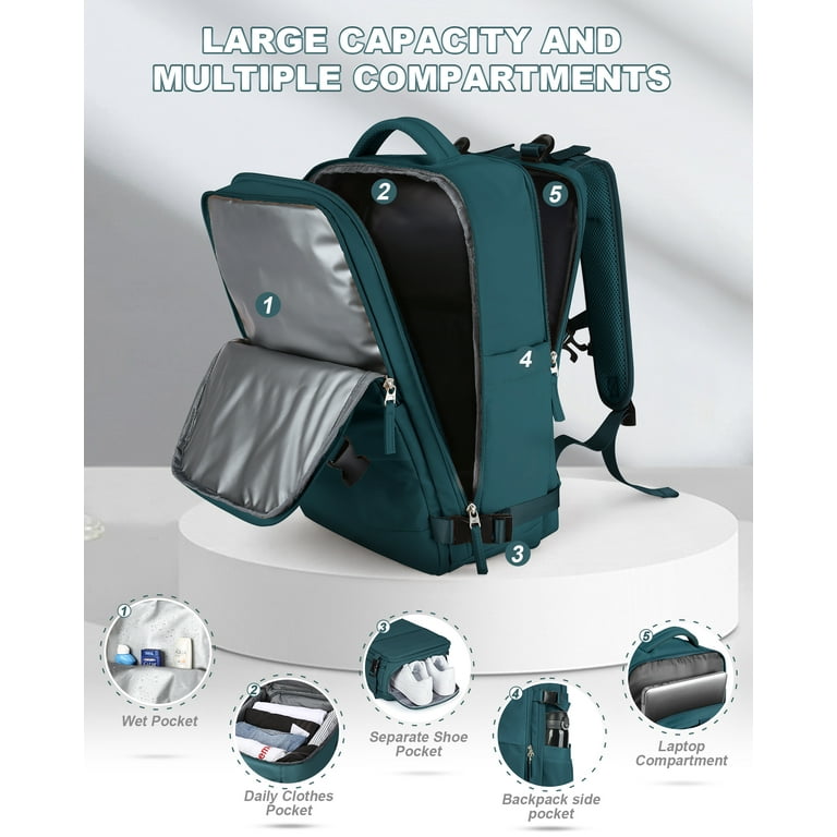 Travel Backpack for Women and Men Carry on Backpack for Airplanes Personal Ttem Backpack for Travel Gym Backpack with Shoe Compartment Travel Laptop