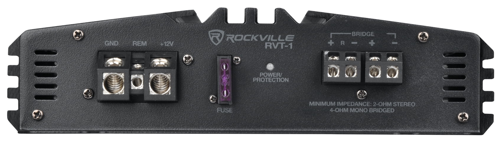 Rockville RVT-1 1000w Peak/250w RMS 2 Channel Car Amplifier+Amp Wire Kit