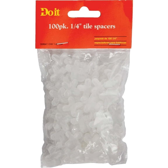 Do it 1/4 In. White Hard Tile Spacers (100-Pack) 308641