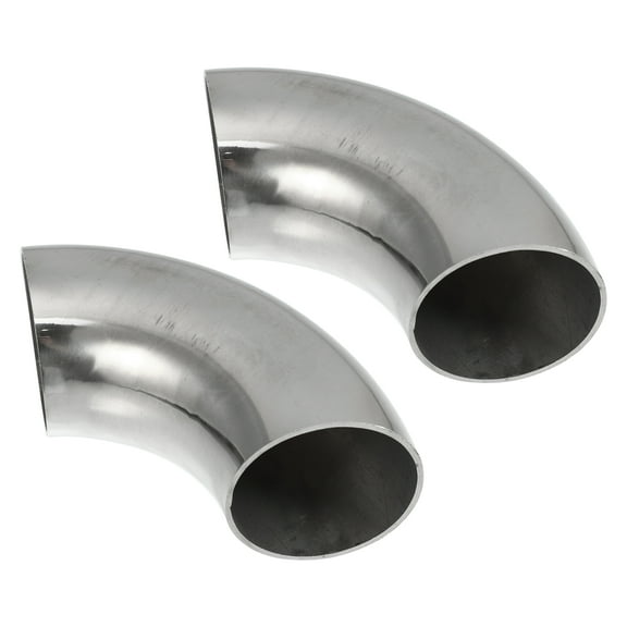 Unique Bargains 2pcs OD 1.75 Inch 90 Degree 1.5mm Thickness SS304 Stainless Steel Bend Tube Exhaust Elbow Pipe for Car